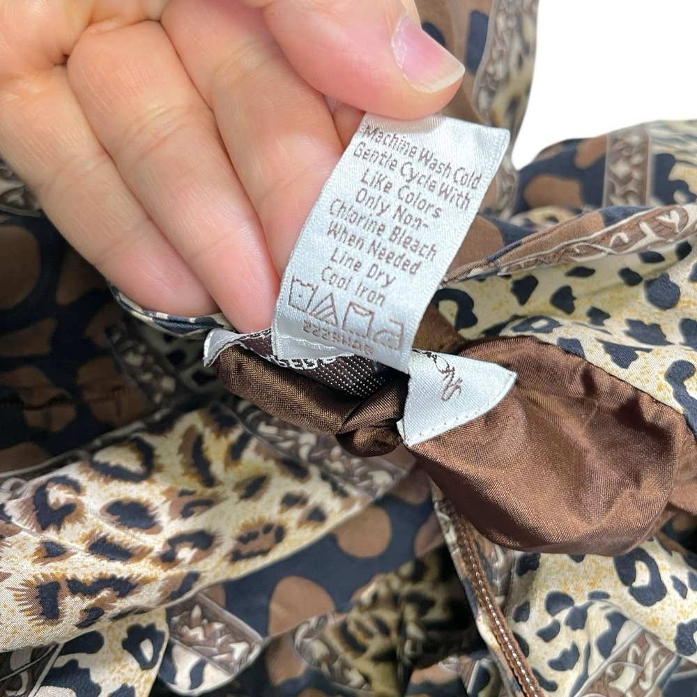 Drapers And Damon's 2X Jacket 100% Silk Poly Lined‎ Animal Print Safari Mob Boss - Picture 7 of 8
